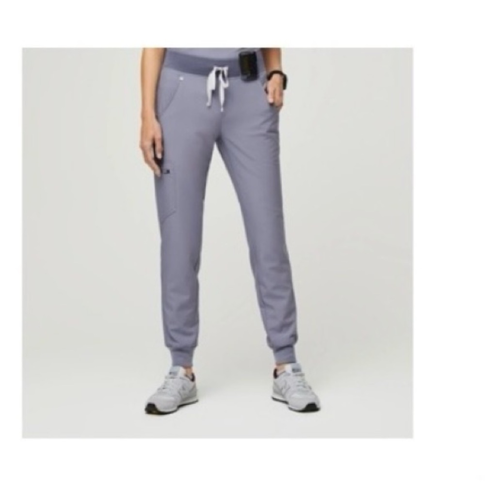 Vapor Blue Space Dye Zamora Petite Jogger Scrub Pants XL NWT